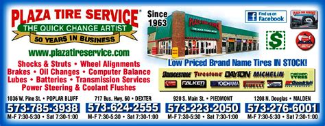 Plus we offer all the supporting services you may need, including wheel. . Plaza tire poplar bluff mo